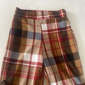 Plaid stretchy pants